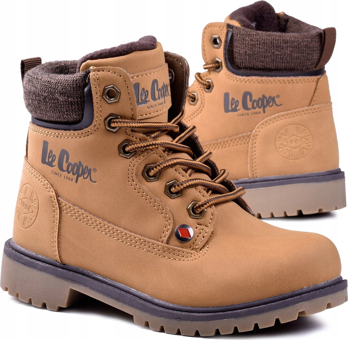 Lee Cooper Pantofi de trekking pentru copii LCJ-22-01-1490K CAMEL s. 28