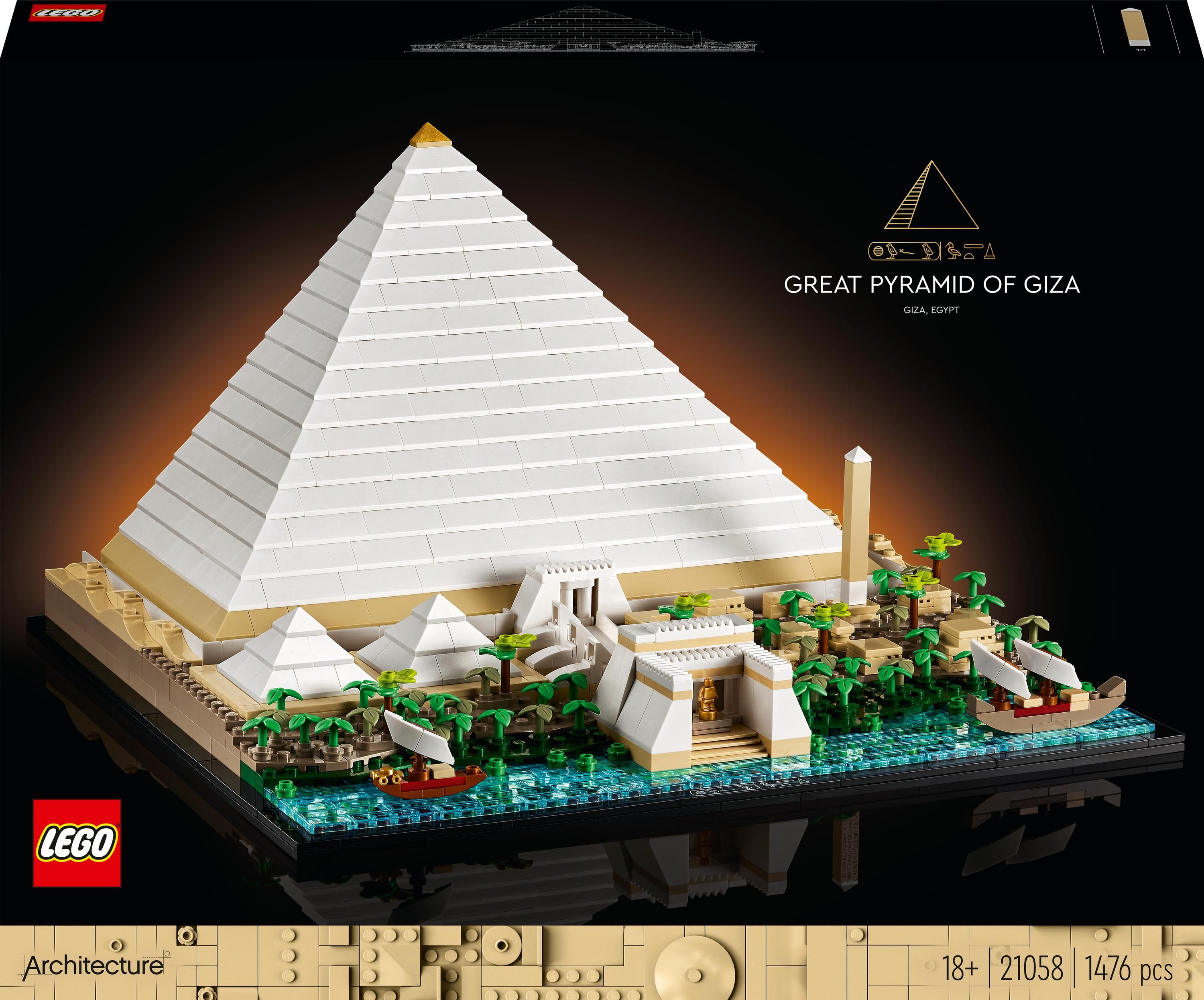 LEGO® Architecture - Marea piramida din Giza 21058, 1476 piese