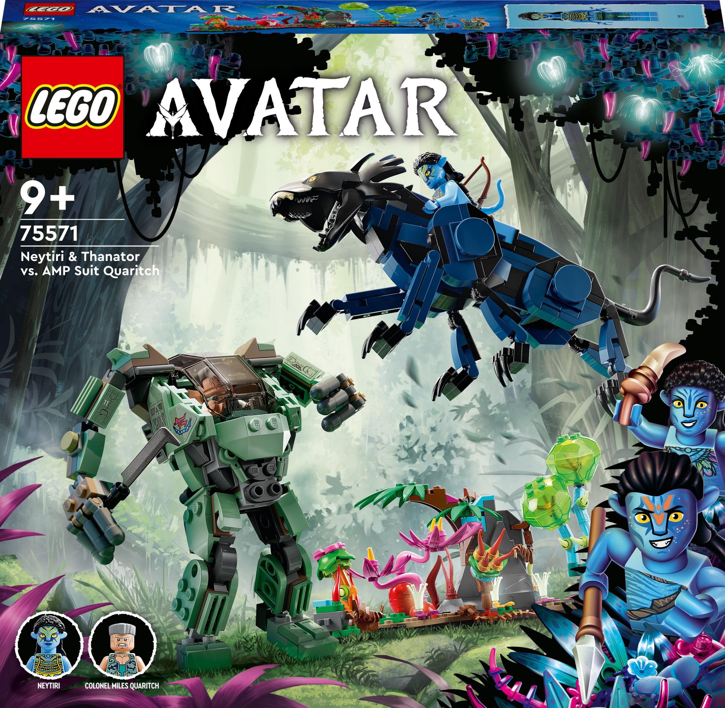 LEGO Avatar Neytiri și Thanator împotriva Quaritch în costum PZM (75571)