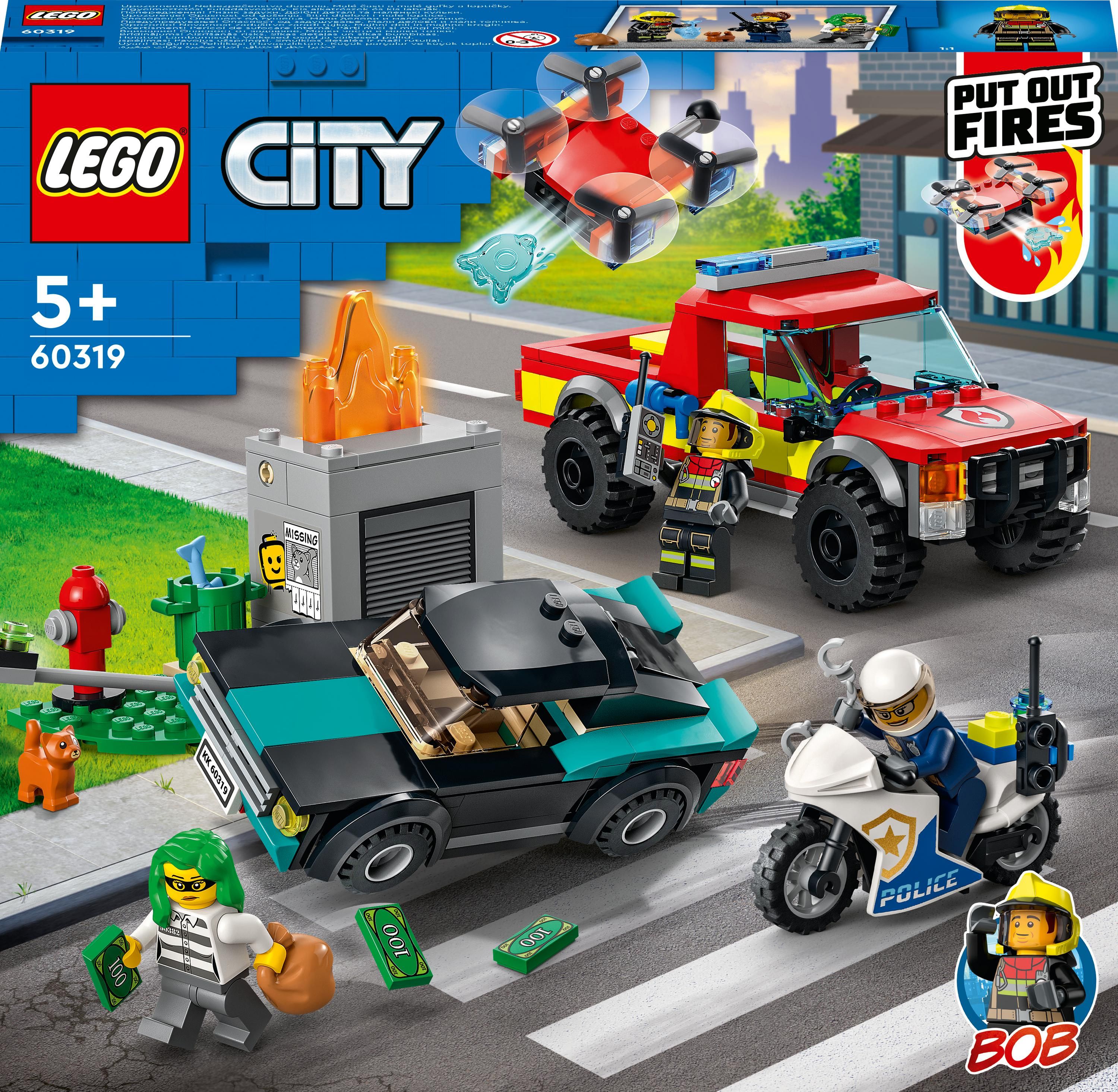 LEGO City Pompieri și urmărire a poliției (60319)