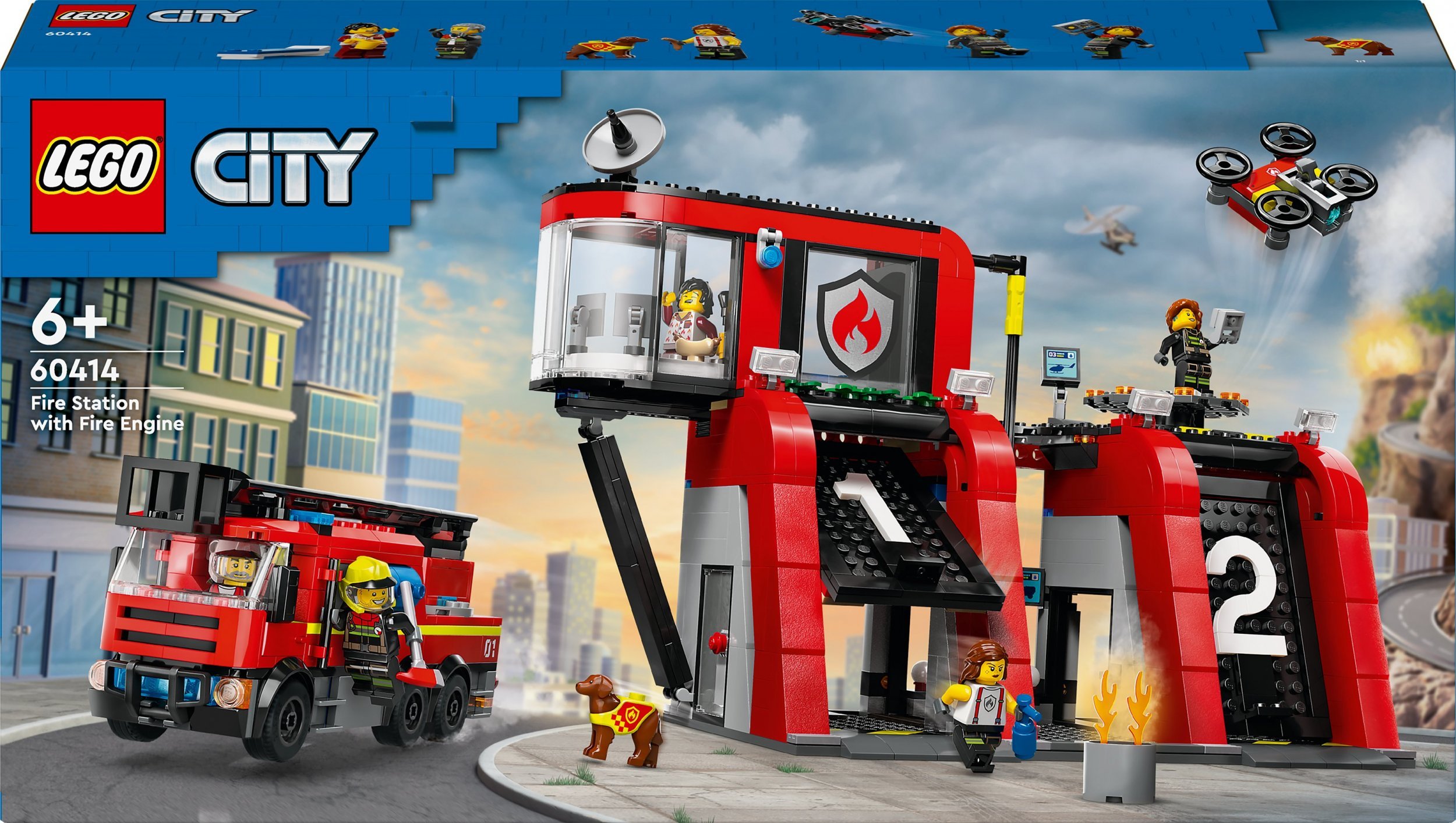 LEGO City Remiza strażacka z wozem strażackim (60414)