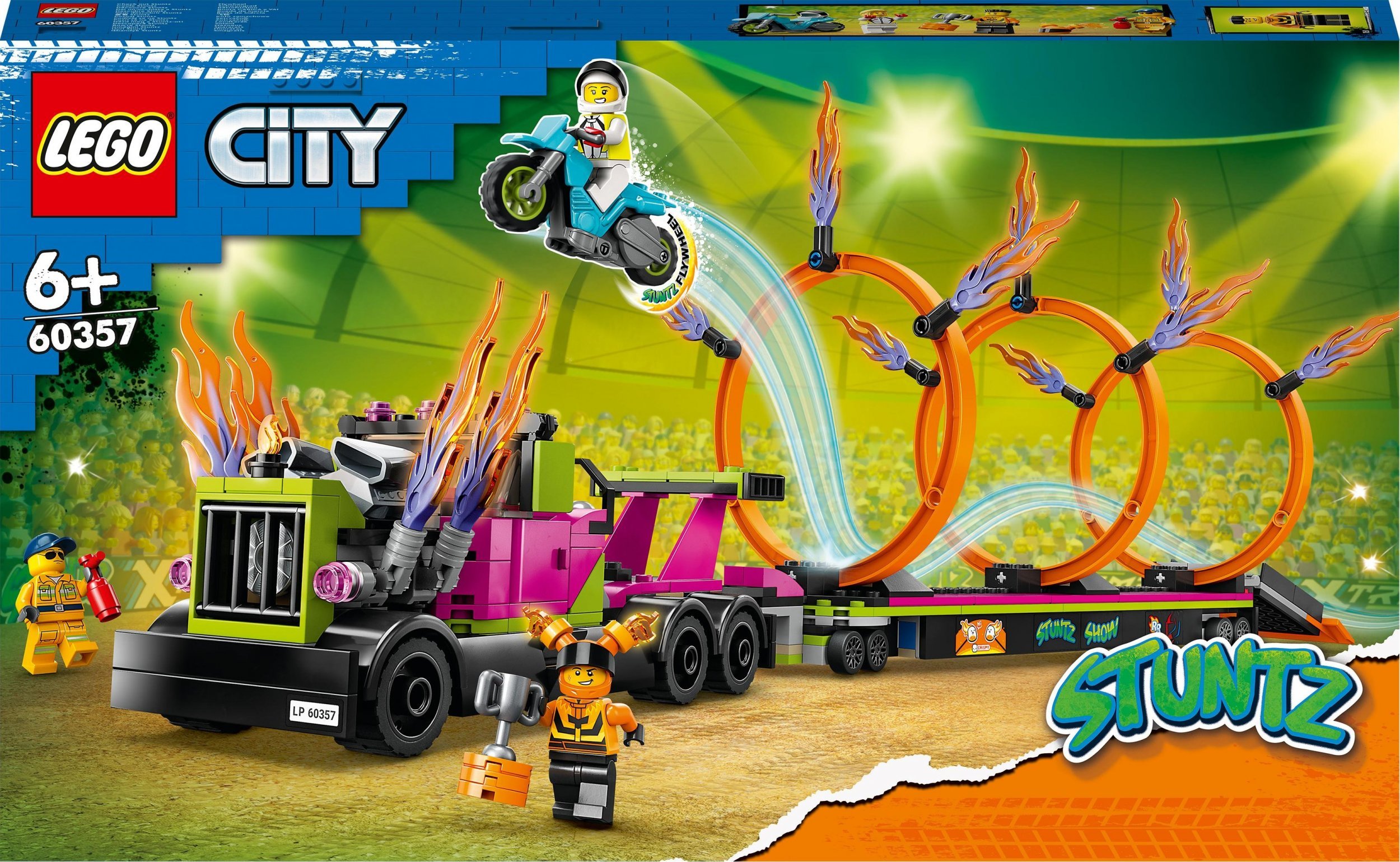 Camion și cercuri de foc LEGO City Stunt Challenge (60357)