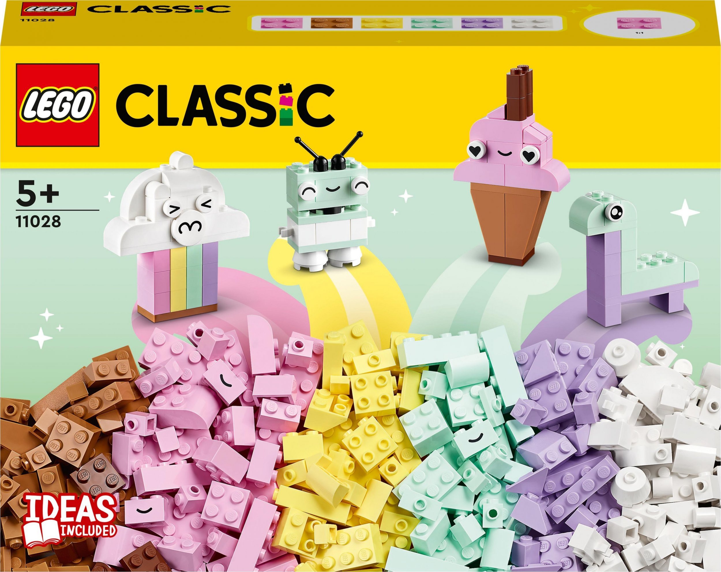 Joc creativ de culori pastelate LEGO Classic (11028)
