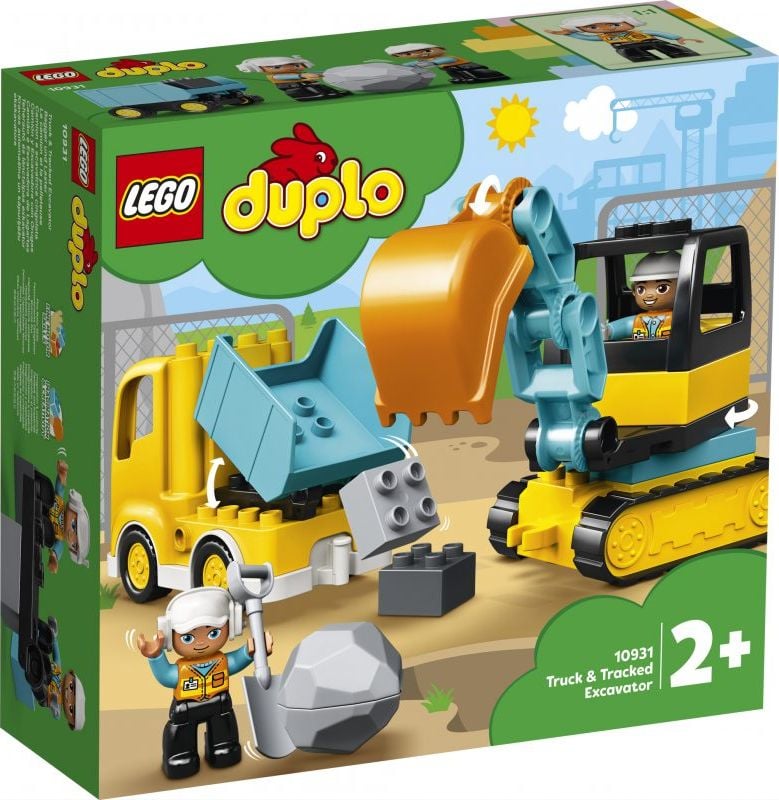 LEGO DUPLO - Camion si excavator pe senile 10931, 20 piese