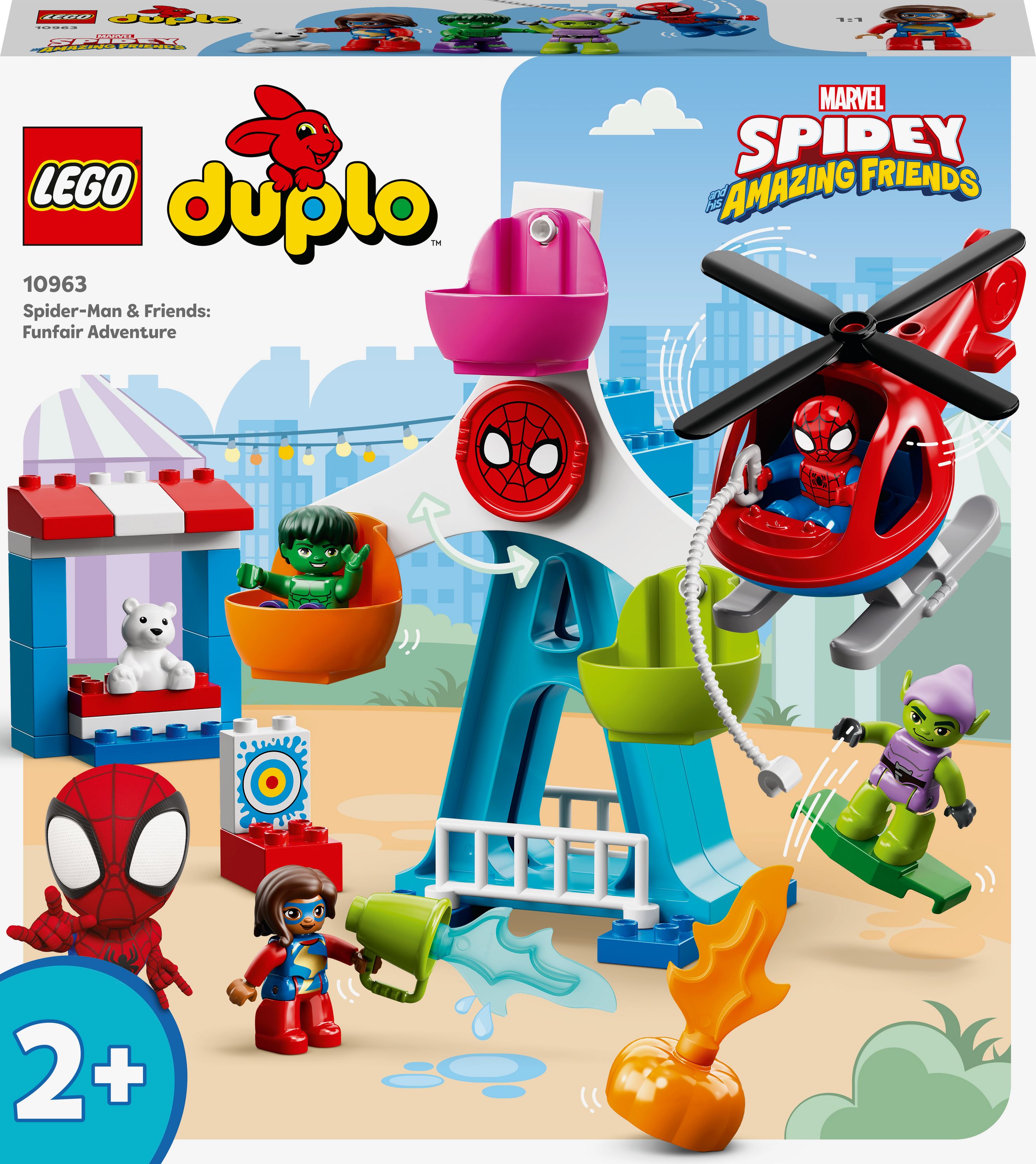 LEGO® DUPLO® Marvel - Omul Paianjen si amicii: aventura in Parcul de distractii 10963, 41 piese