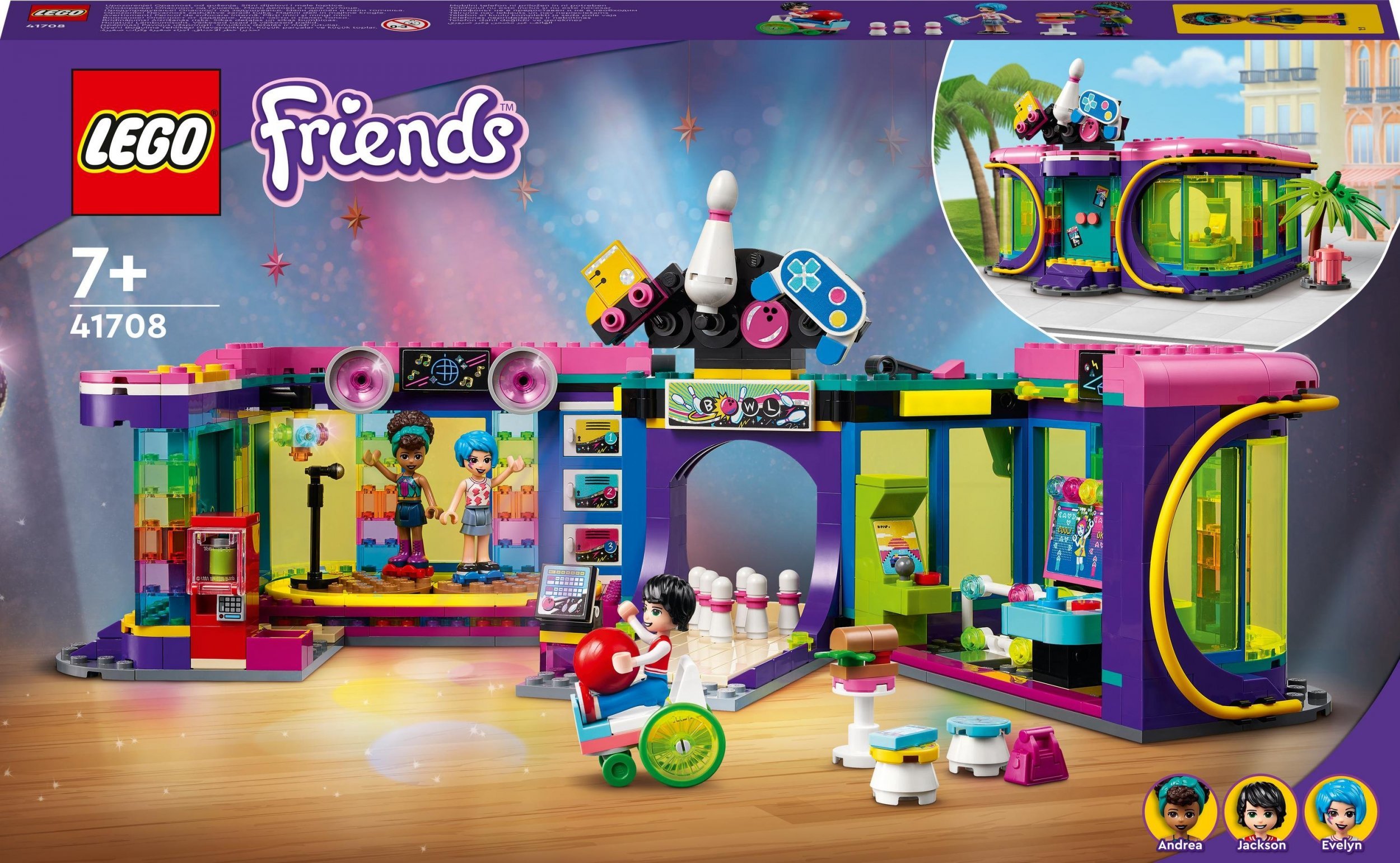 LEGO® Friends - Galeria disco cu jocuri electronice 41708, 642 piese