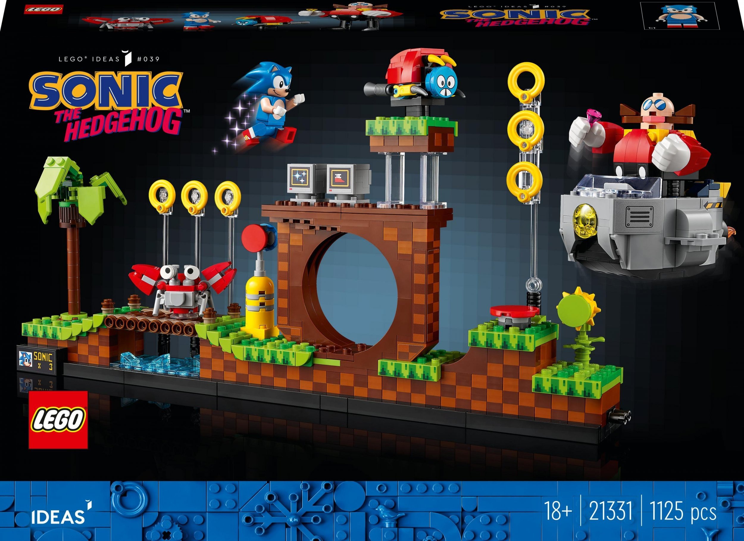 LEGO® Ideas - Sonic the Hedgehog™ - Dealul verde 21331, 1125 piese