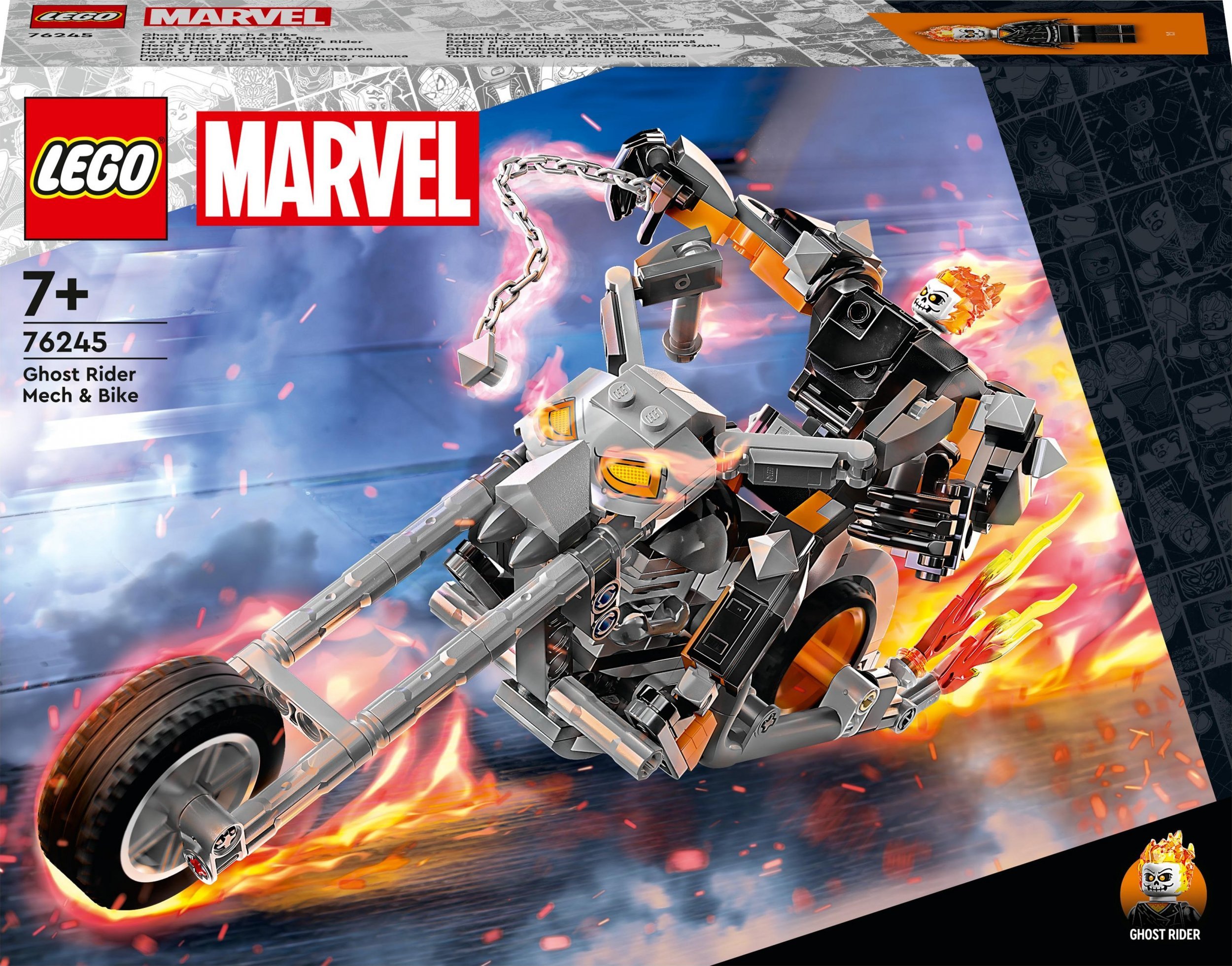 LEGO Marvel Ghost Rider - Mech și bicicletă (76245)