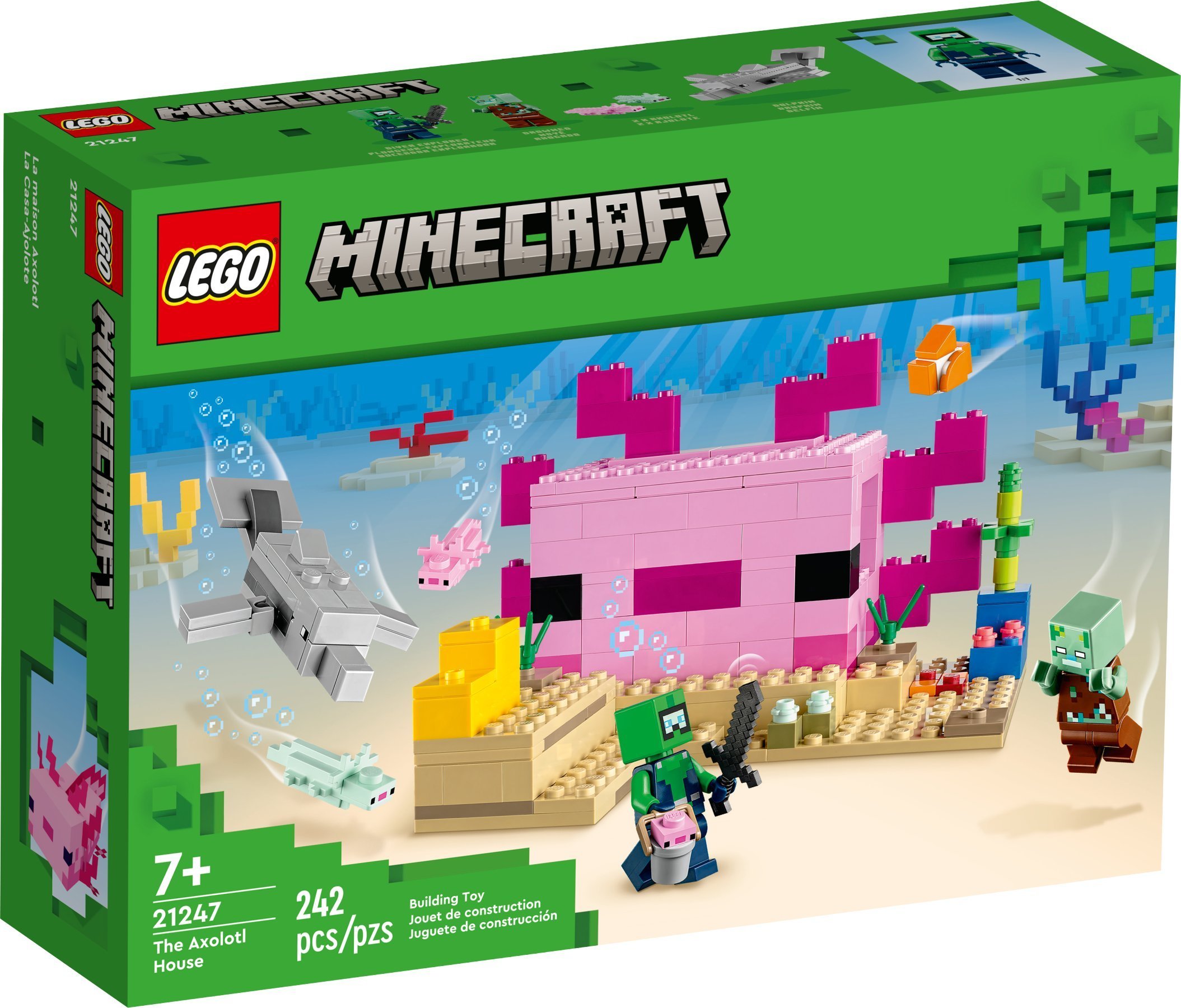 LEGO Minecraft Dom aksolotla (21247)