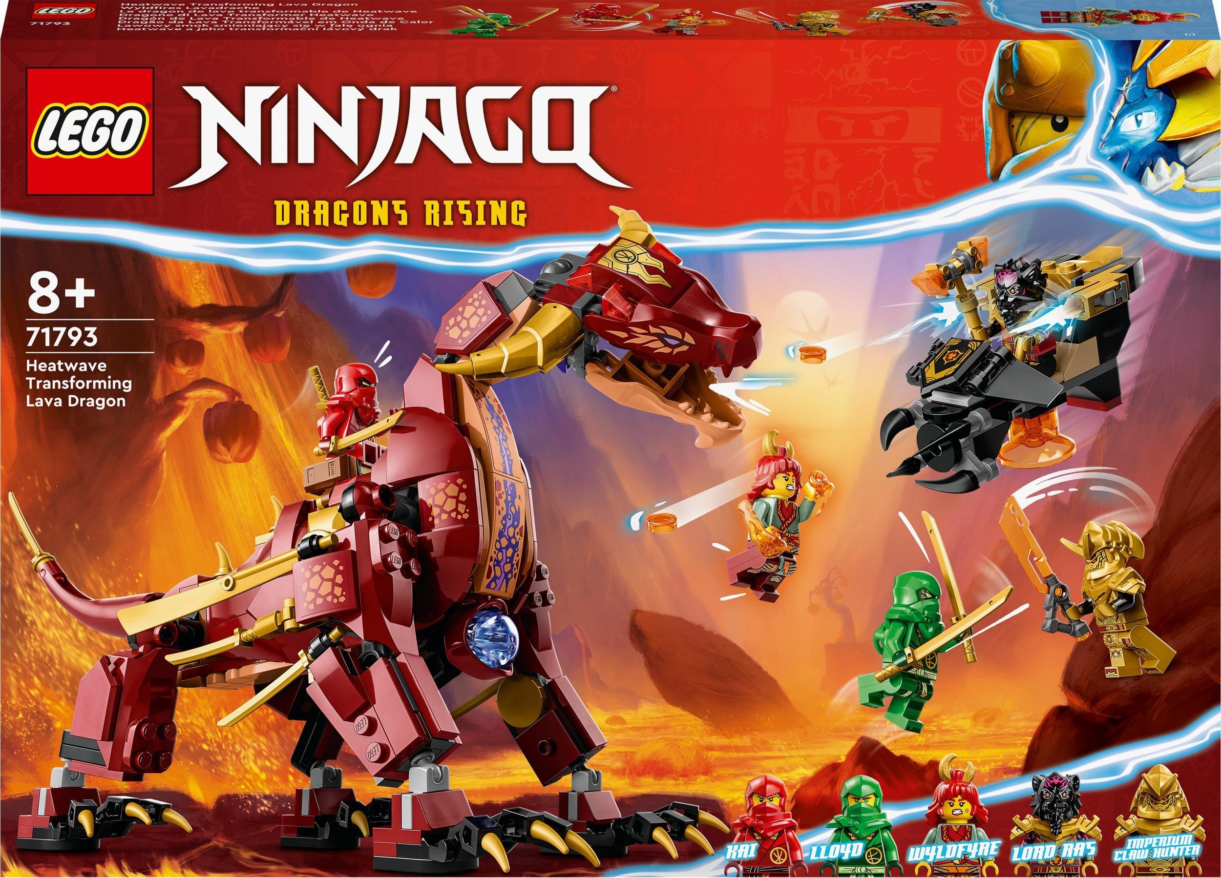 LEGO Ninjago Dragon de lavă care se transformă în val de foc (71793)