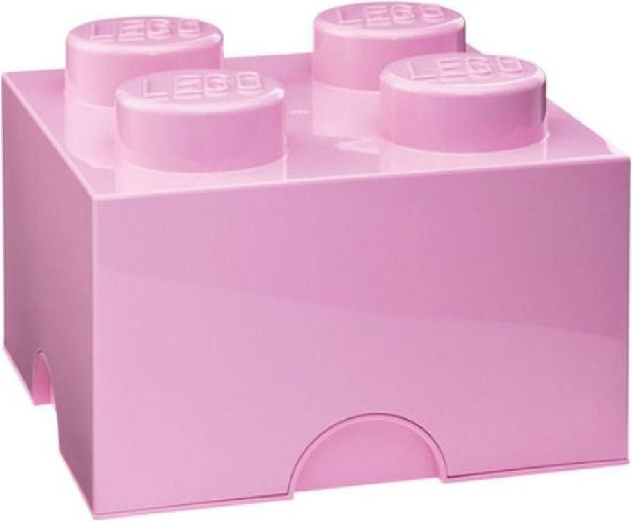 Recipient depozitare Pojemnik klocek LEGO® z 4 wypustkami (Light Purple)