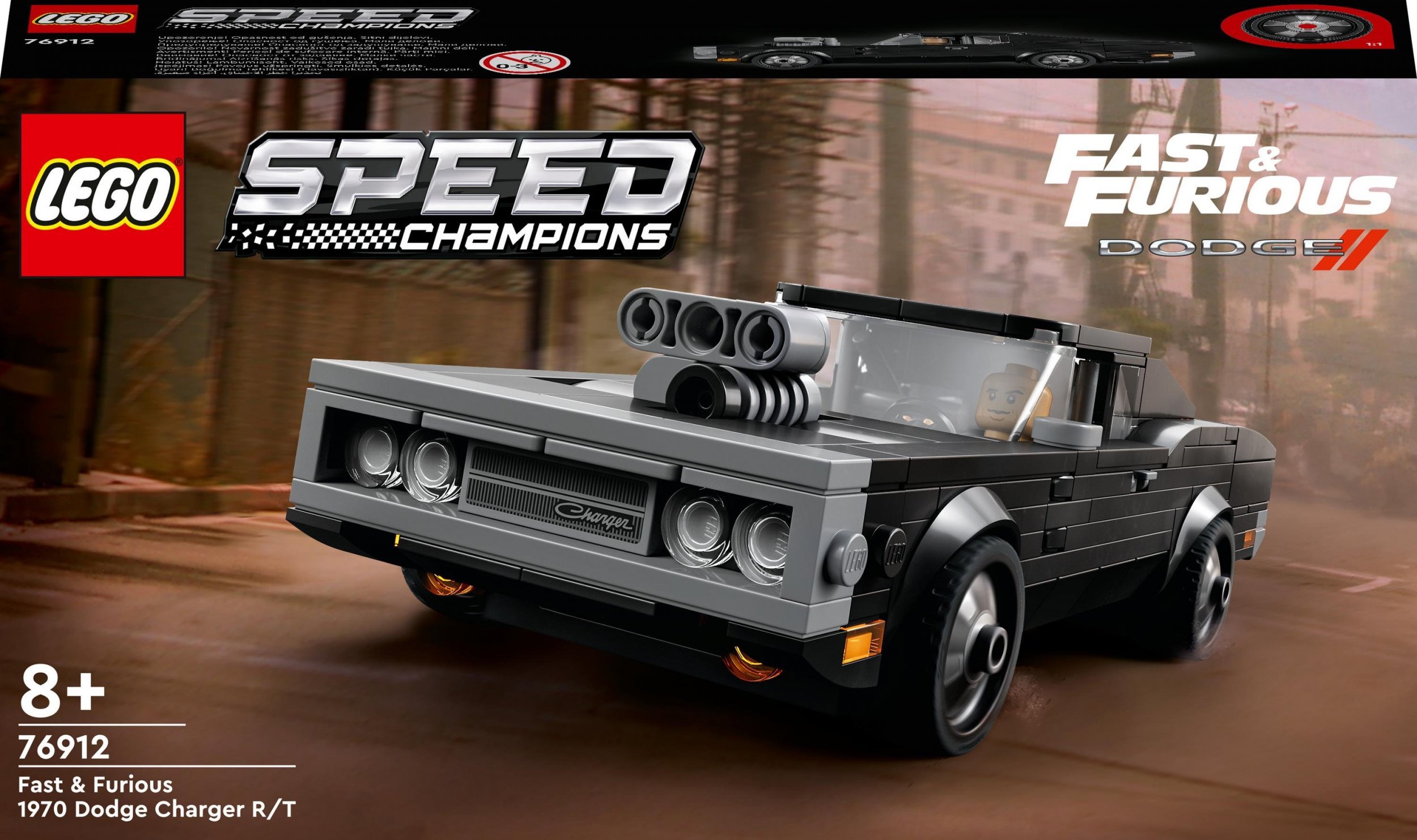 LEGO® Speed Champions - Dodge Charger R/T 1970 Furios si iute 76912, 345 piese