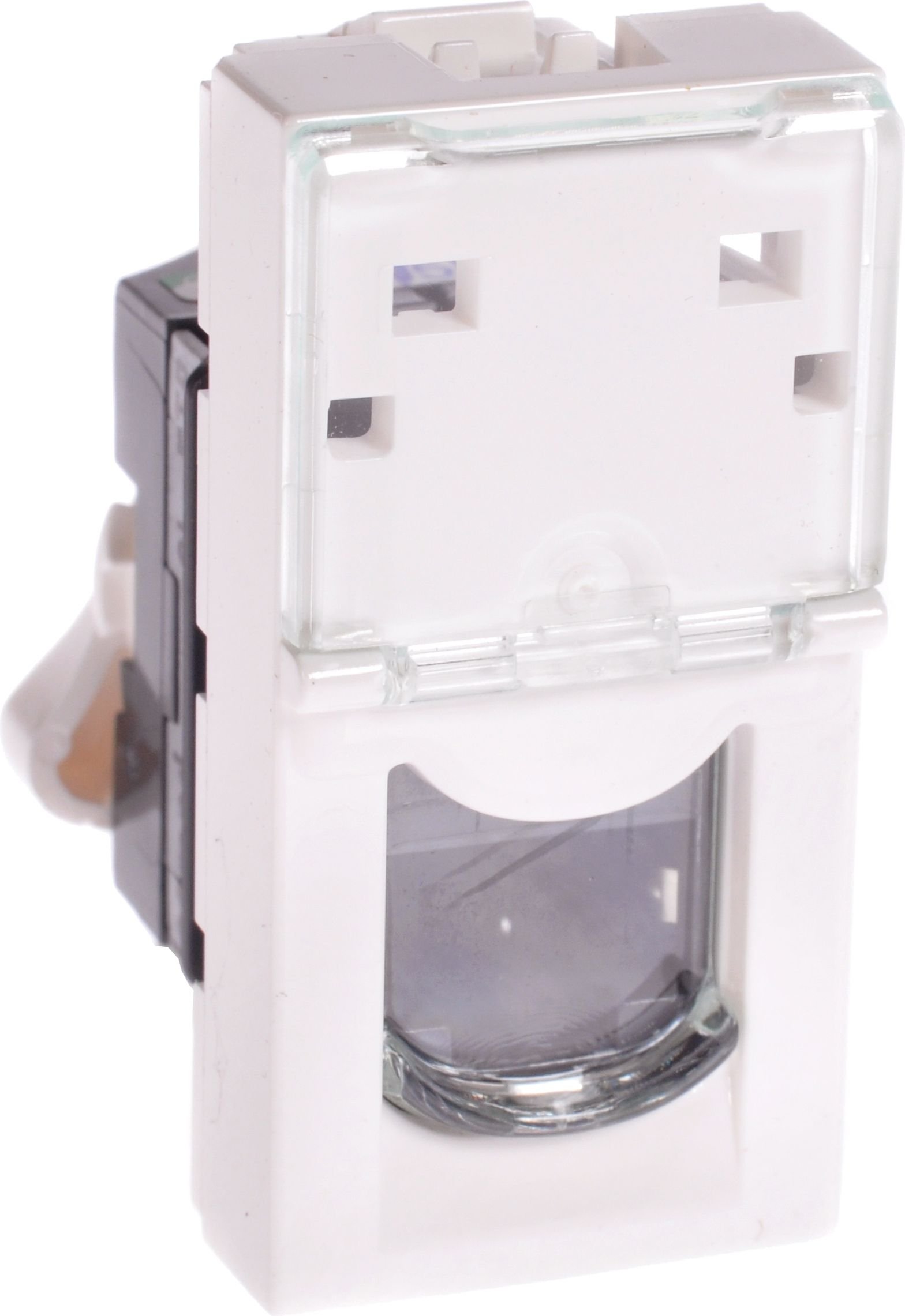 5E RJ45 soclu unic de mozaic alb - 076552