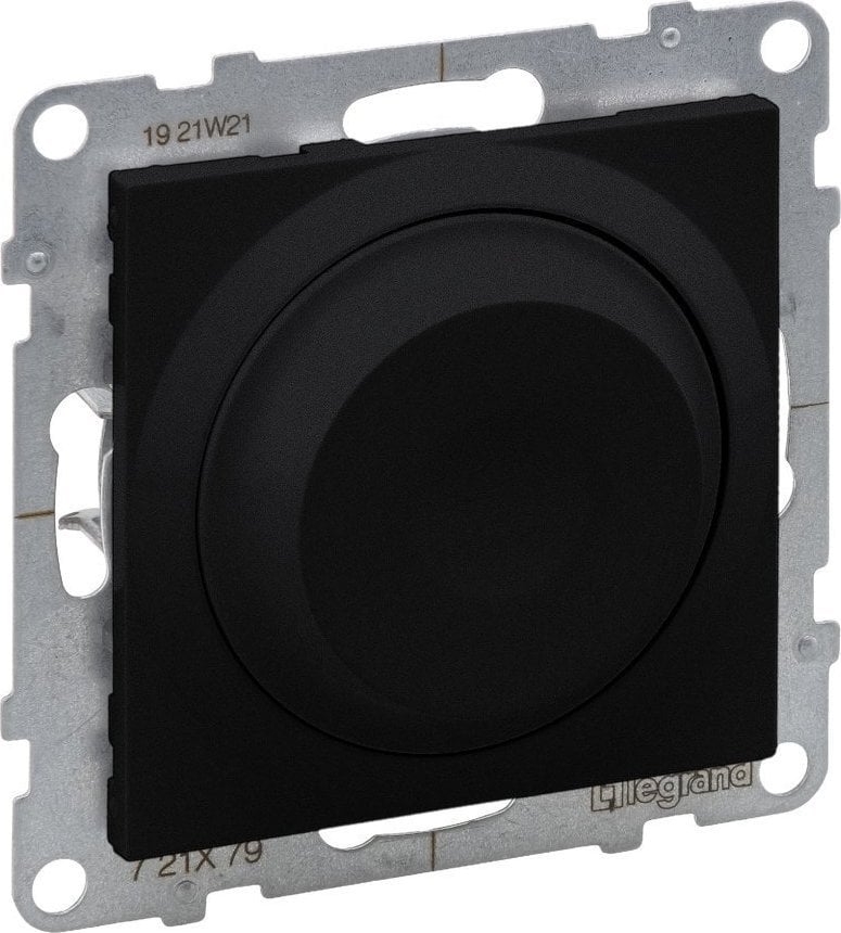 Legrand SUNO - Dimmer rotativ - 240 V~ - 50 Hz - 5 - 75 W (max. 10 lămpi) pentru lămpi cu LED reglabile - fără bornă neutră, Negru - Legrand 721479 himp