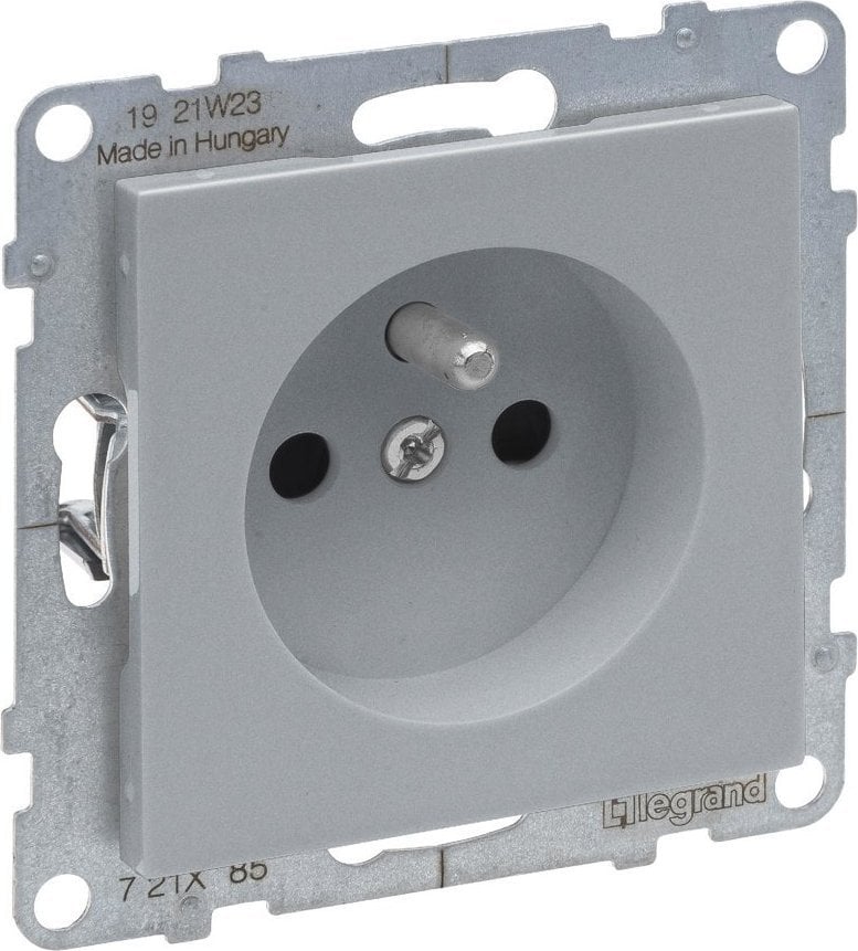 Legrand SUNO - priză 2P+E - 16 A - 250 V~ - borne cu șurub, aluminiu - Legrand 721385 cânepă