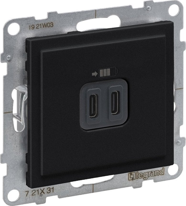 Legrand SUNO - priză USB tip A + C - 5 V - 3 A, negru - Legrand 721431 cânepă