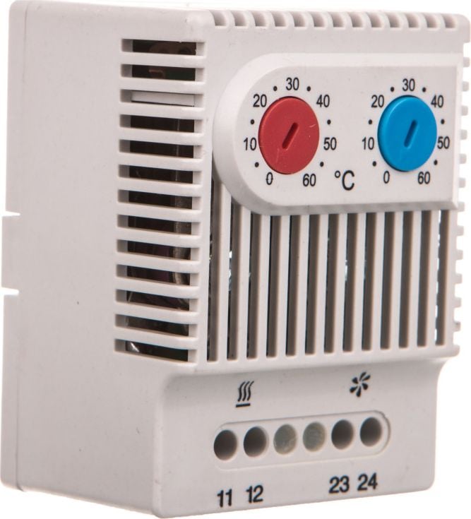 Bifuncțional termostat pentru a controla încălzitor / ventilator gama NC / NO 230VAC de 0-60 grade C 230VAC JWT6012 - JWT6012