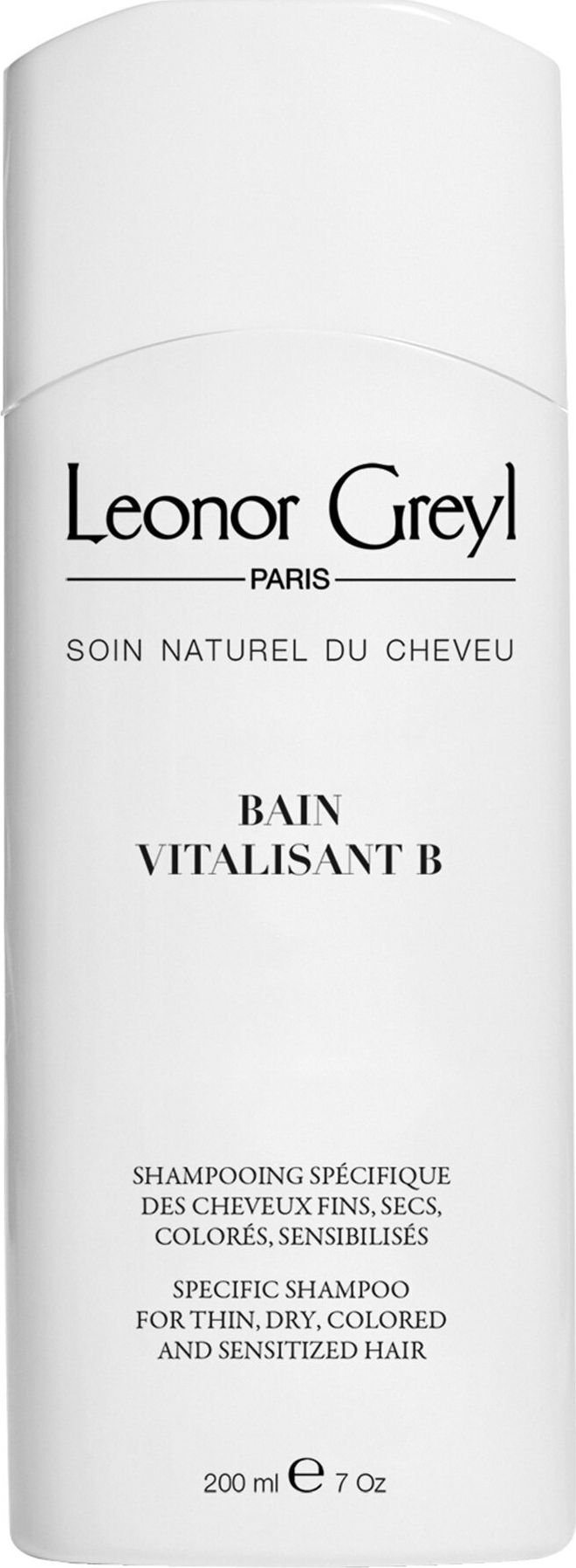 Traducere din poloneză: Șamponul Leonor Greyl pentru părul fragil, Leonor Greyl Bain Vitalisant B, 200 ml în română.