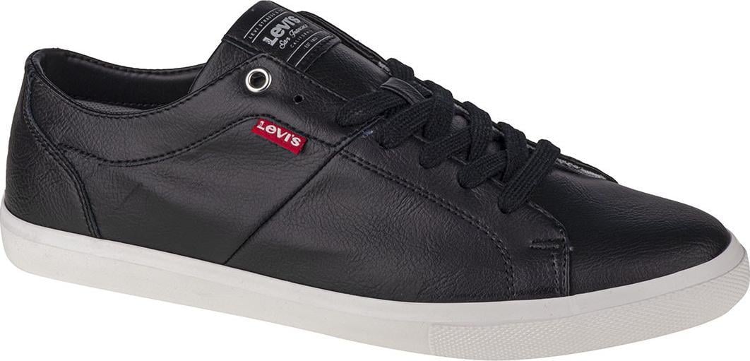 Levi's, Pantofi sport de piele ecologica, Negru, 11.5