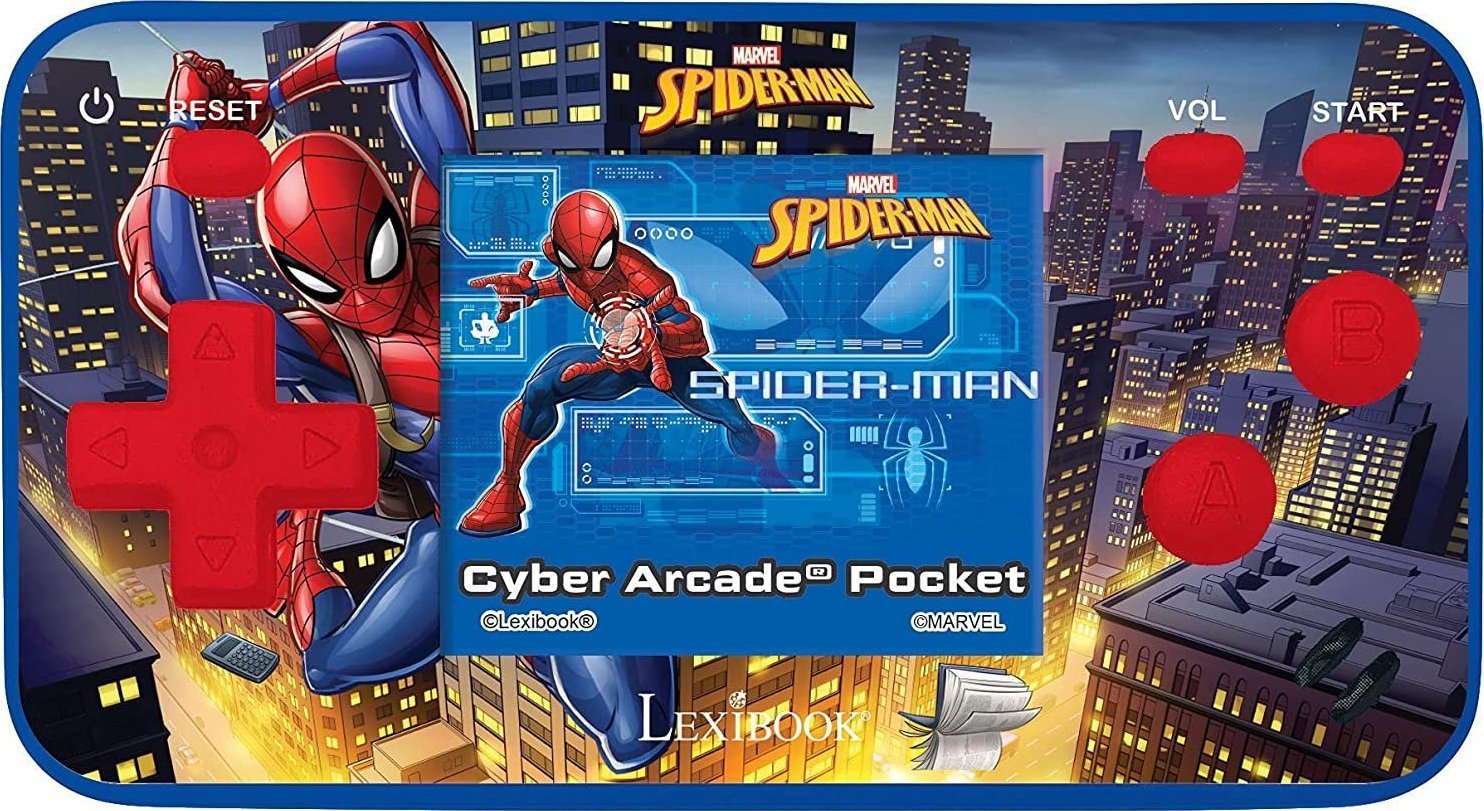 ElectrikKidI would translate the Polish text Lexibook Lexibook Spiderman Compact Cyber Arcade 1.8&apos; into Romanian as Arcadă Compactă Lexibook Spiderman Cyber de 1,8&apos; ElectrikKid.