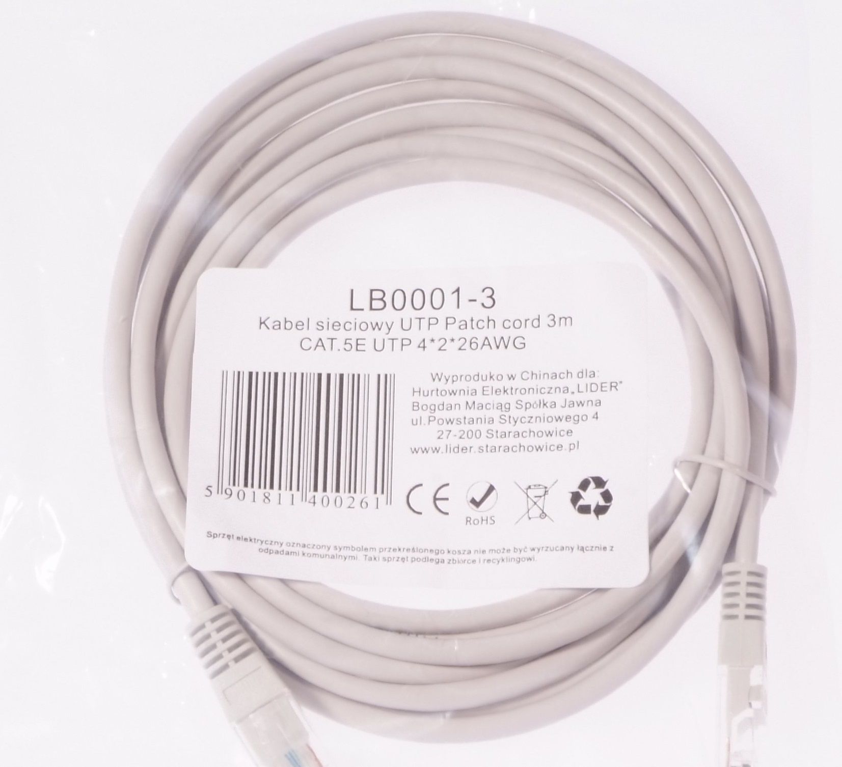 Libox UTP 1.5m CAT.5E UTP 4x2x26 AWG