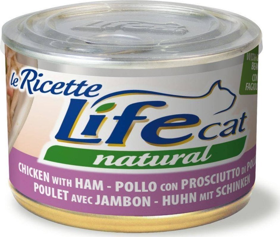Life Pet Care LIFE CAT 150g PUI + SUNCA + FASOLE LA RICETTE /24