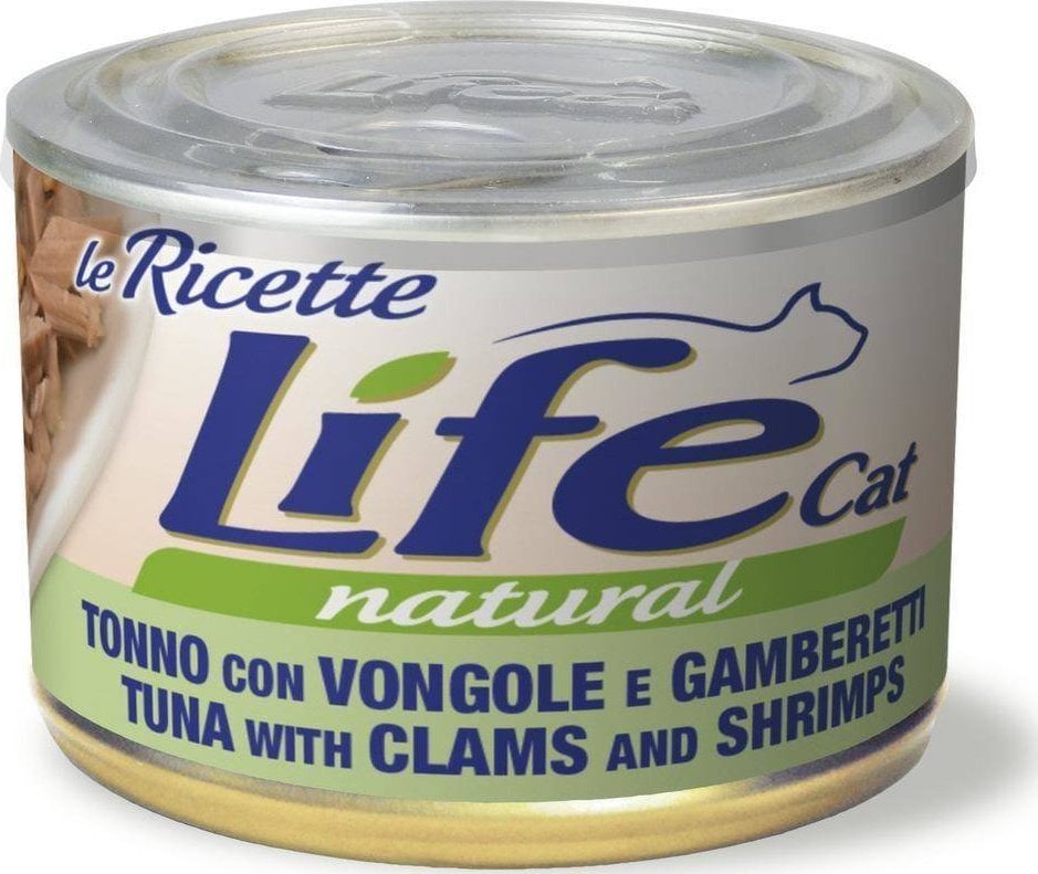 Life Pet Care LIFE CAT pudră 150g TON+CLEME+CREVEȚI LA RICETTE /24