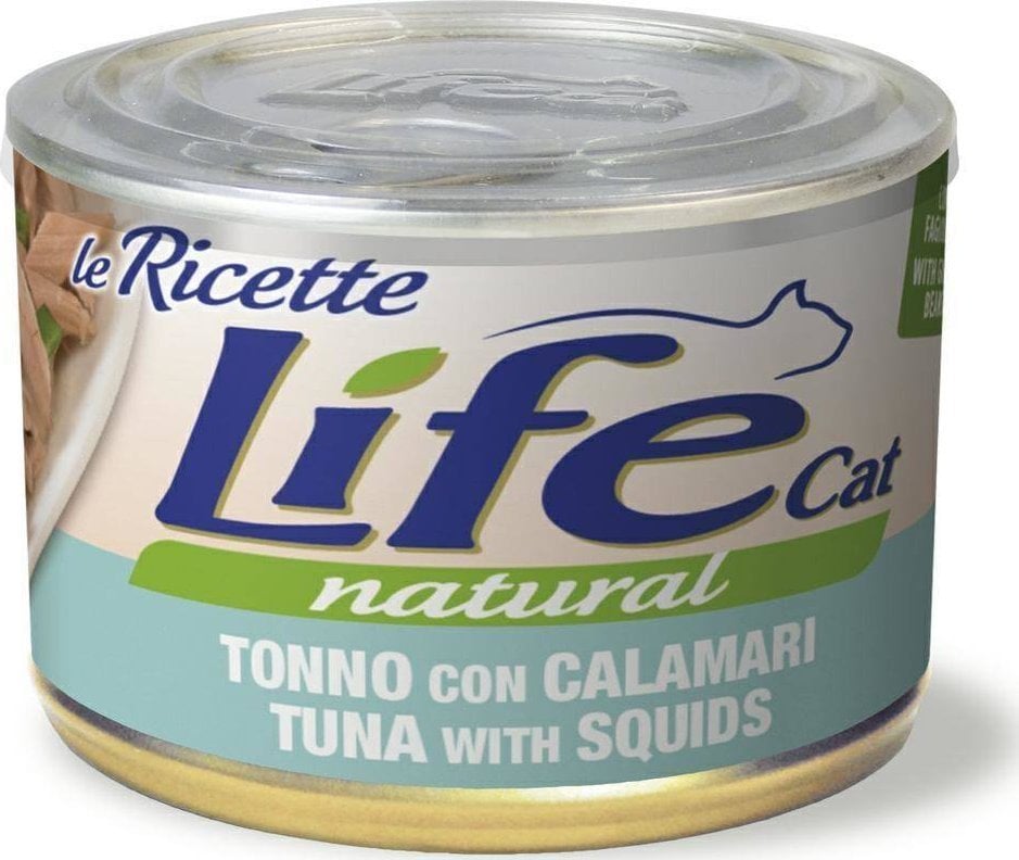 Life Pet Care LIFE CAT pudra 150g TON + SQUID LA RICETTE /24