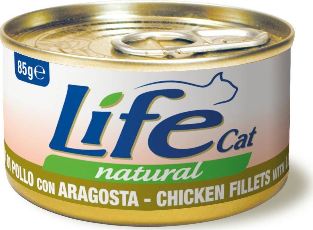 Hrana umeda pentru pisici Life Pui si Homar, 85 g