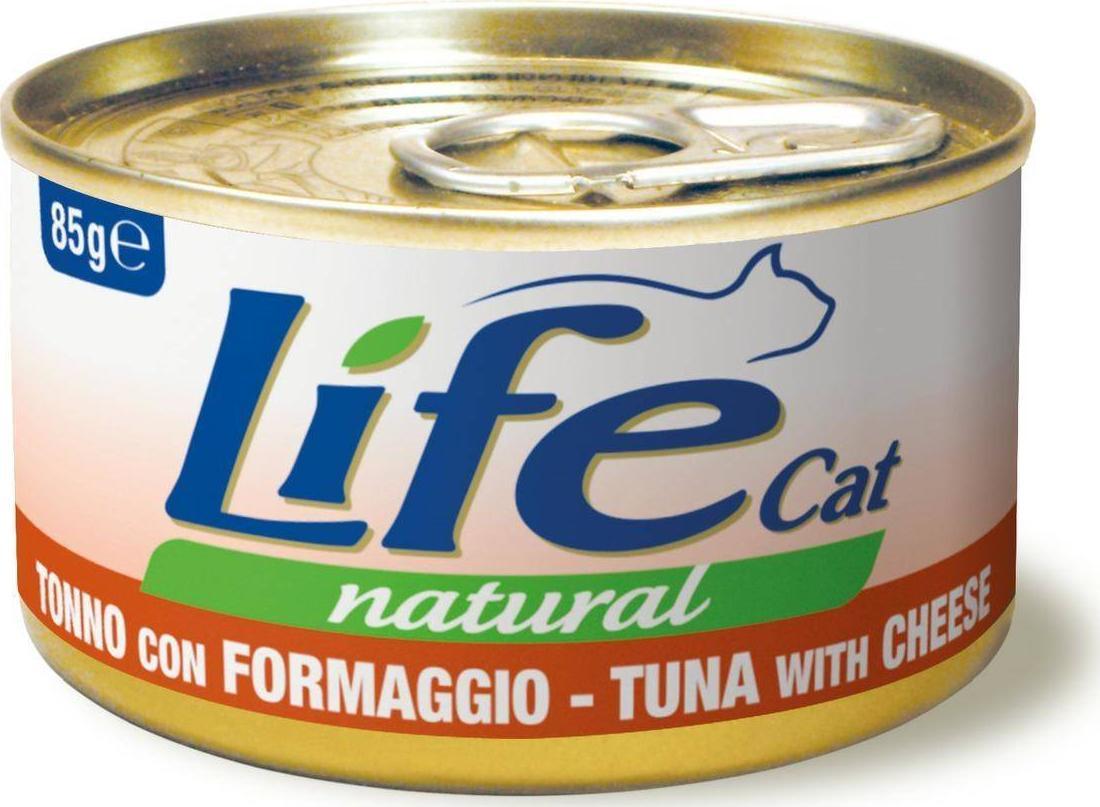 Hrana umeda pentru pisici Life Ton si Branza 85 gr