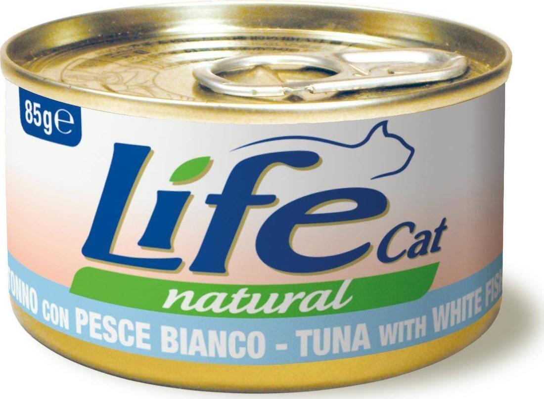 Hrana Pisici Life Pet Care 85g Ton+Peste Alb/24