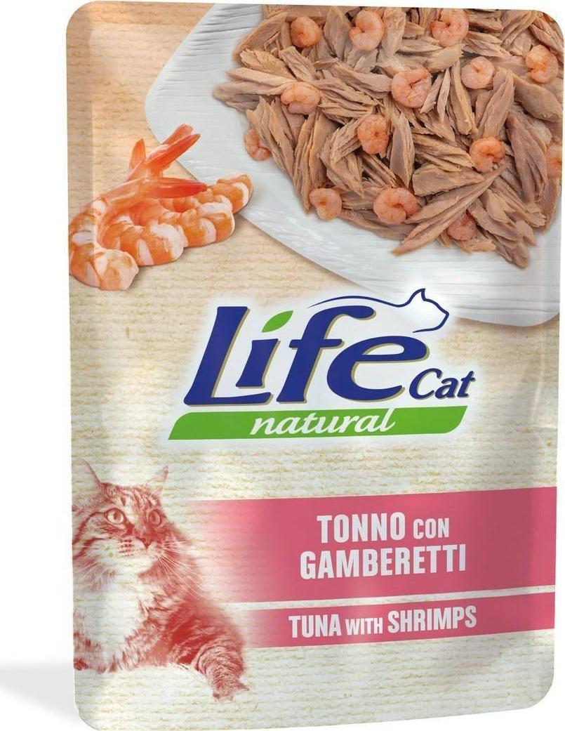 Life Pet Care LIFE CAT geanta 70g TON + CREVETI + MORCOV /30