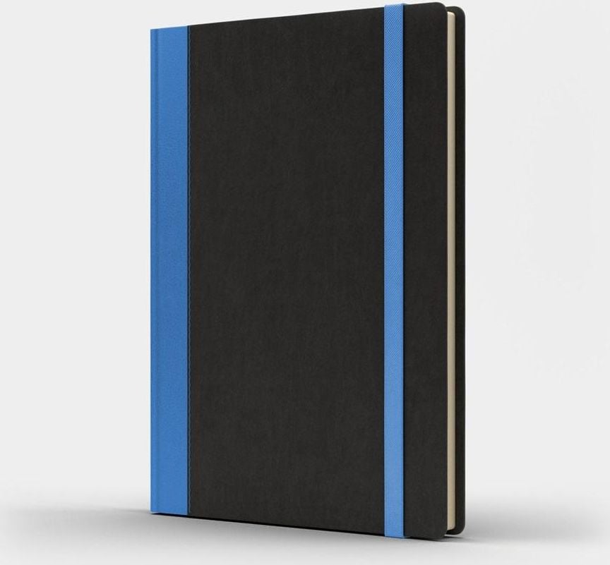 Like U Notepad B5 Pro L în carouri negru/albastru