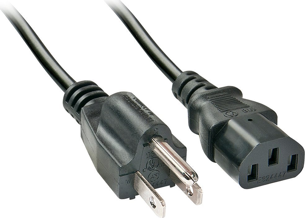 Lindy IEC-Netzkabel US-Netzstecker KPL 18AWG US 3 Pin 2m