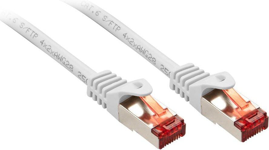 Cablu lindy RJ-45 / RJ-45 Categoria 6 0,5M Alb (47381)