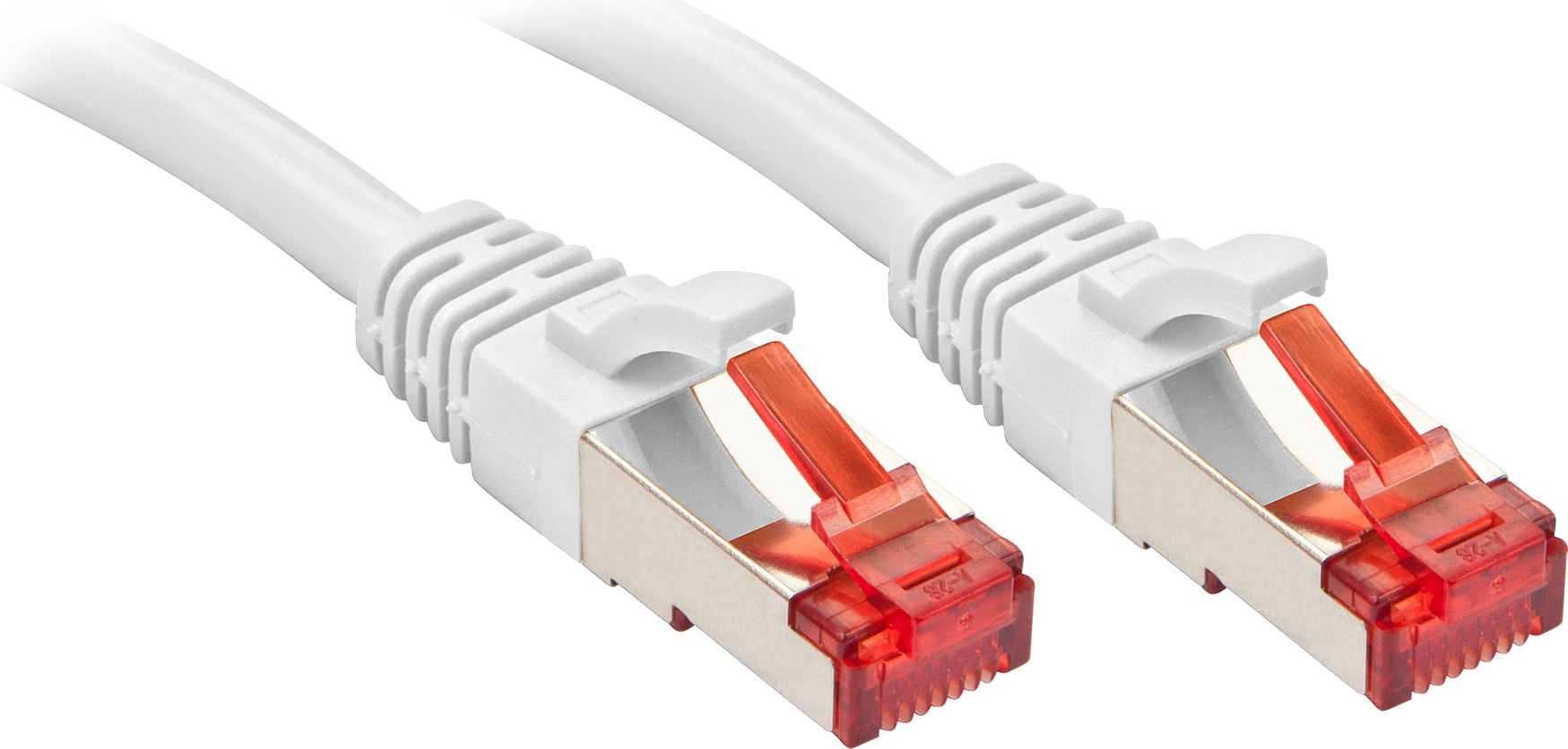 Cablu lindy RJ-45/RJ-45, kat.6, S/FTP, alb, 1m (47792)