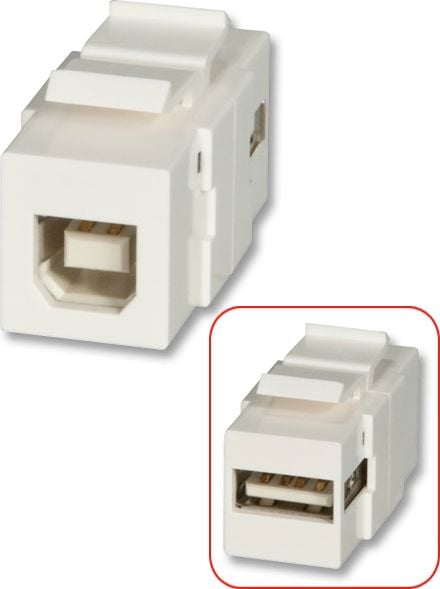 Cablu lindy LINDY USB Un modul / B Dublu Femeie Keystone pentru cutii de perete - 60555