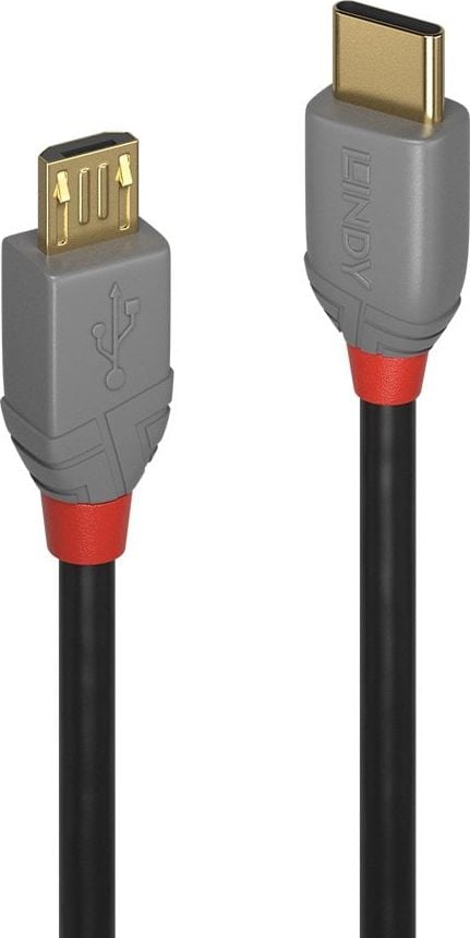 Lindy USB-C - cablu microUSB 0,5 m negru (36890)