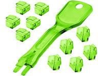 Blocker Key Lindy 10 x RJ-45 Port, Green