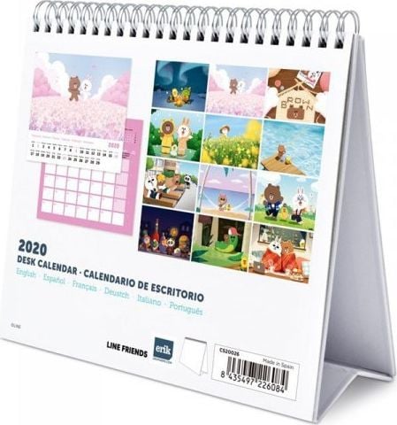 Agende si calendare - Line Friends LINE FRIENDS - Calendar planificator universal (20 x 17 cm).