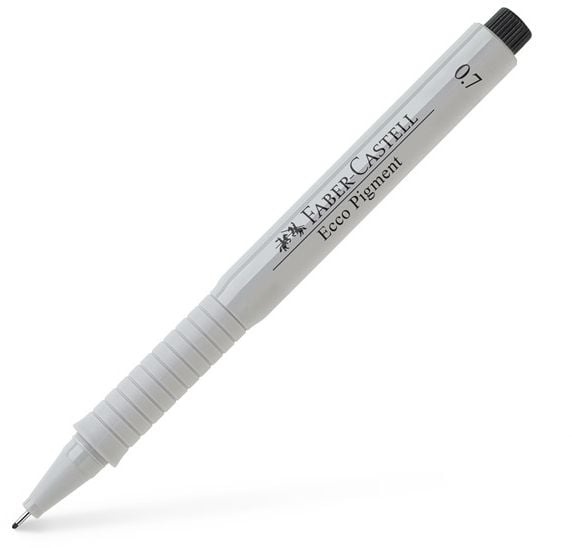 Liner Ecco Pigment Negru, 0.7mm, Faber-Castell