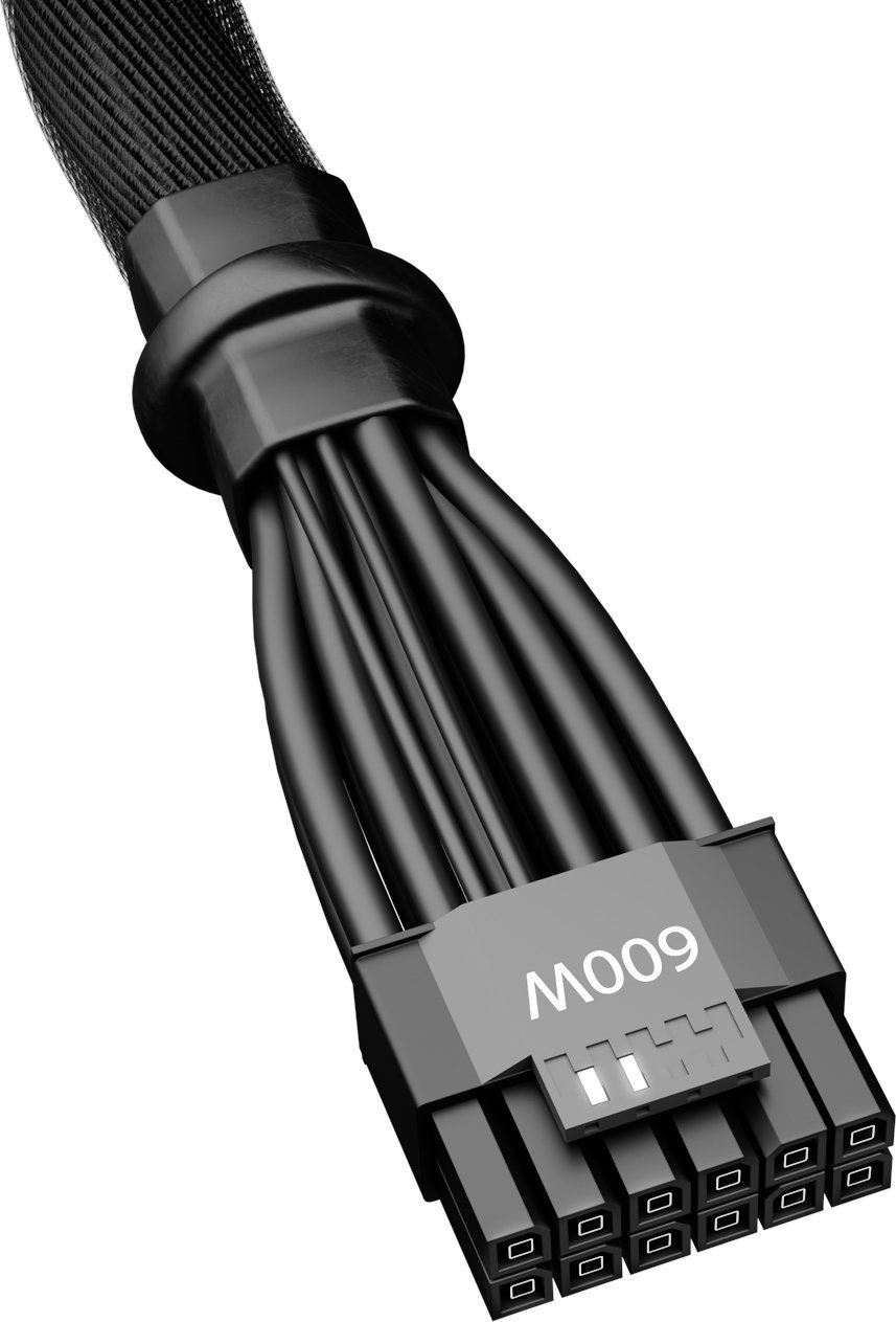 liniște! 12VHPWR - PCIe cu 12 pini x2, 0,6 m, negru (BC072)