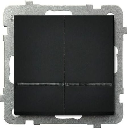 Linker świecznikowy Sonata 16AX IP20 cu iluminare din spate negru metalizat (LP-2RS / m / 33)