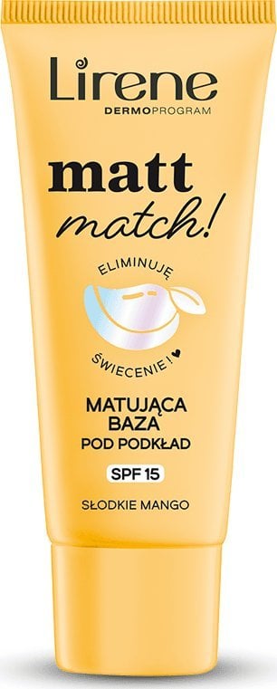 Lirene LIRENE_Matt Meci! bază mată pentru fond de ten SPF15 Sweet Mango 30ml