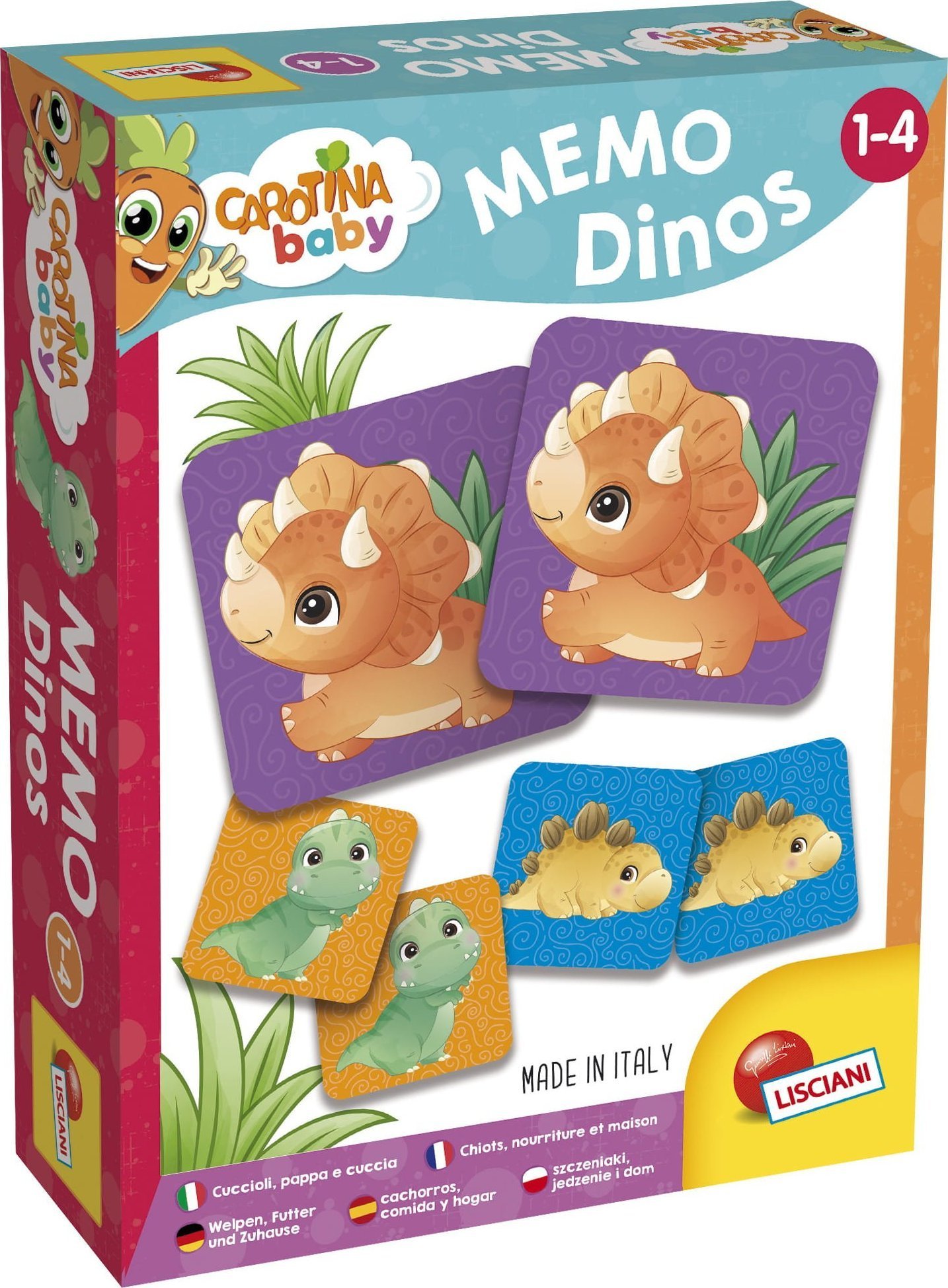 Lisciani Carotina Baby Memory Game - Dinozauri