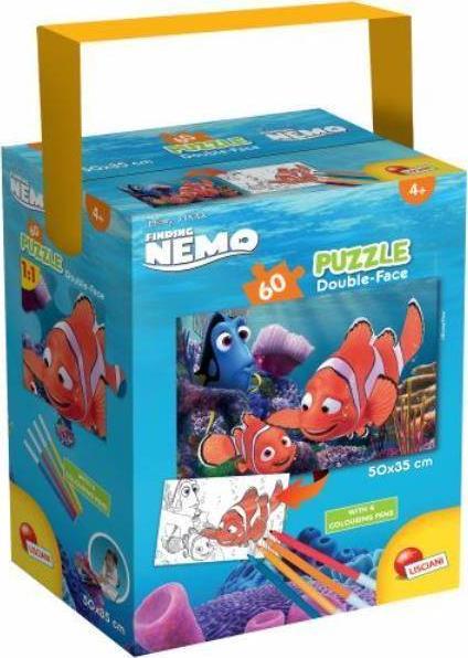 Lisciani Puzzle cu două fețe într-un tub 60buc. 50x35cm Nemo. 86184 FRUNZE