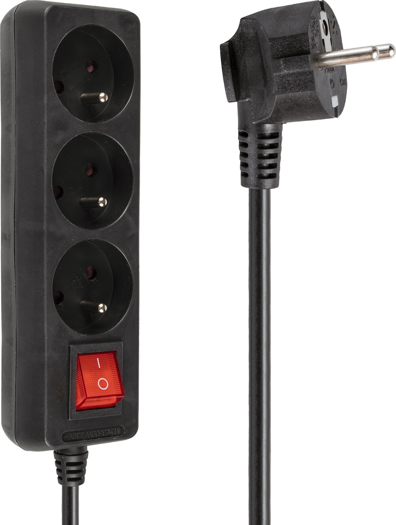 Prelungitor electric cu cablu cu protectie supraincalzire si intrerupator , Libox , LB0081B/3, 3 prize , 3 m , negru