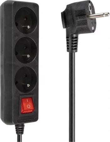 Prelungitor electric cu cablu cu protectie supraincalzire si intrerupator , Libox , LB0081B/5, 3 prize , 5 m , negru