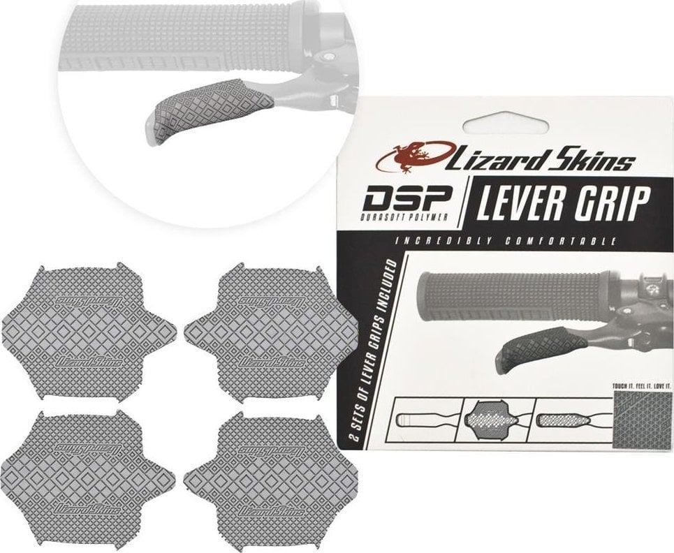 Lizard Skins LIZARDSKINS DSP Lever Grip - Platinum Grey 0,5 mm (2 seturi de 2) (NOU 2023)