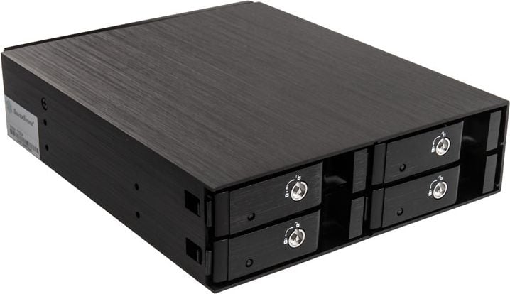 Rack Hard-disk - Loc SilverStone pentru 4x HDD / SSD de 2,5 inchi, 5,25 inchi, SATA3 (SST-FS204B)